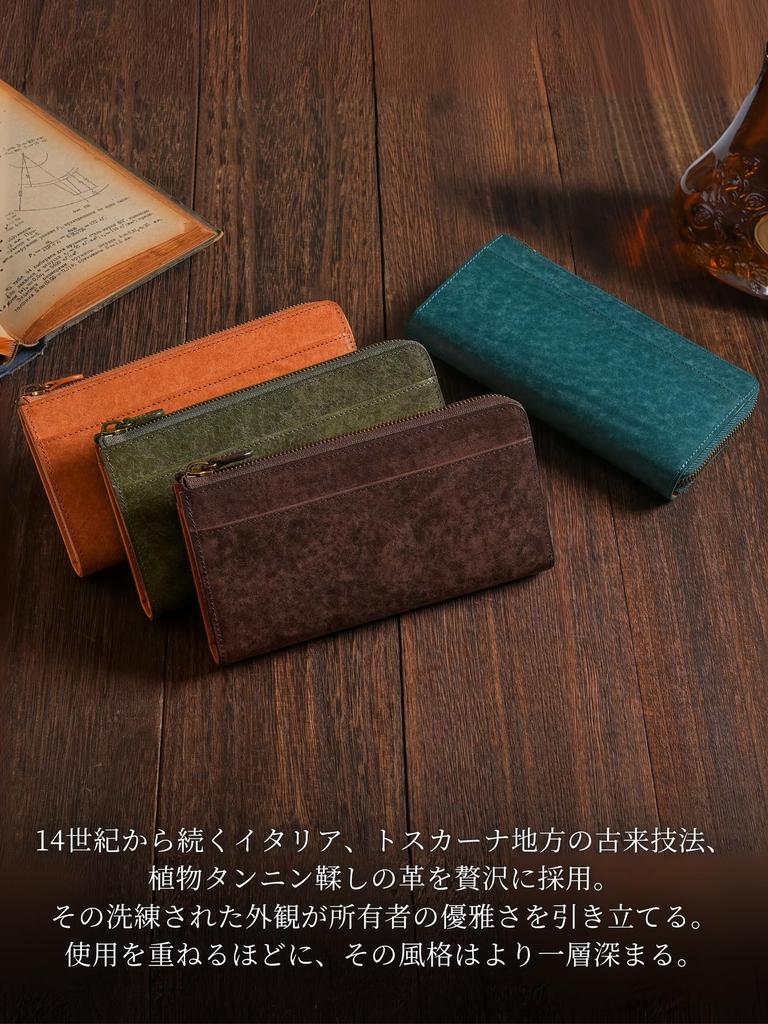 Fabrizio and Long Wallet with Coin Large 20 Card Bill Easy To Made with Genuine Italian Leather by Top Leather YKK Zipper Men's Women's L-Shaped