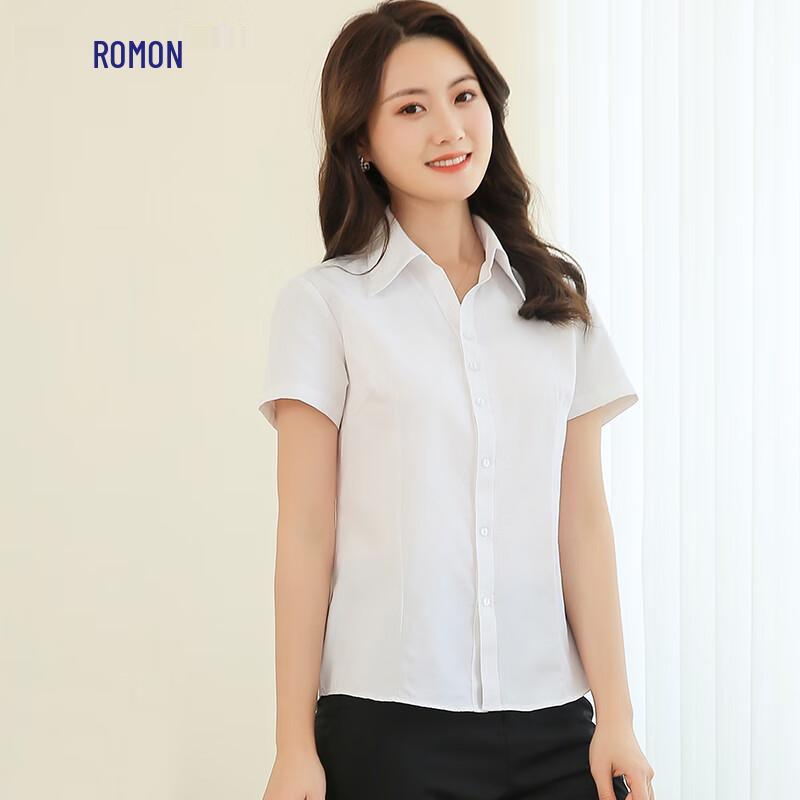 Luomeng Women s Slim-Fit Short-Sleeve Professional Shirt 35