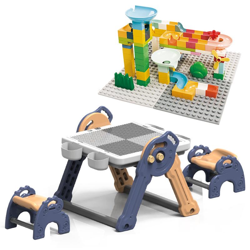 

Детский многофункциональный стол-конструктор, складная доска для рисования, постоянно меняющийся столик для мальчиков, обучающий столик и стулья для девочек 35*28*18cm