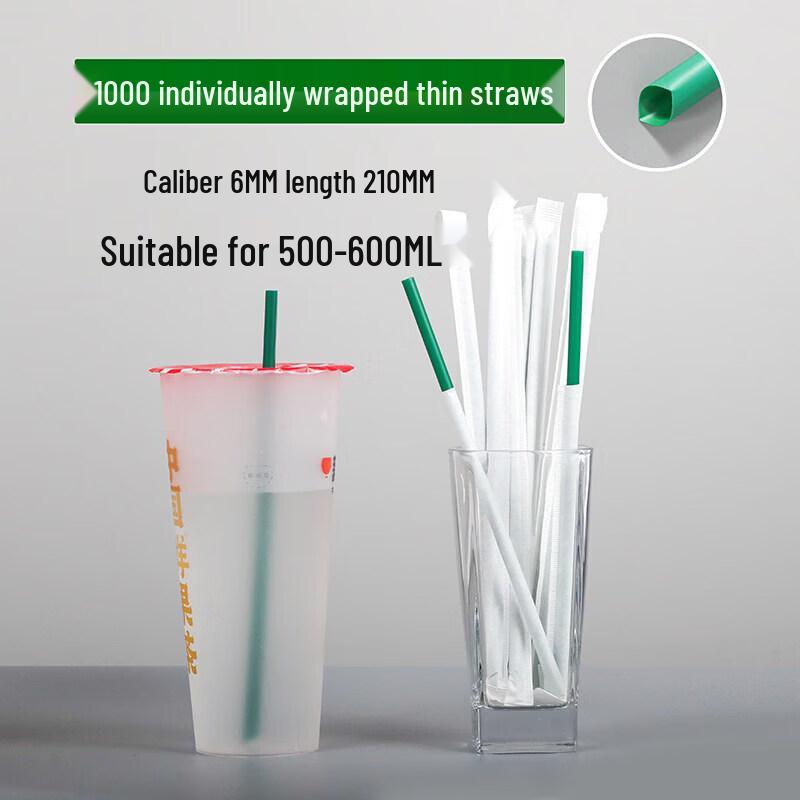 Qiwei Long Thin Disposable Plastic Straws