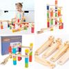 Wooden Childrens Ball Bearing Run Track Building Set For Ages 3 To 6 Educational Toy