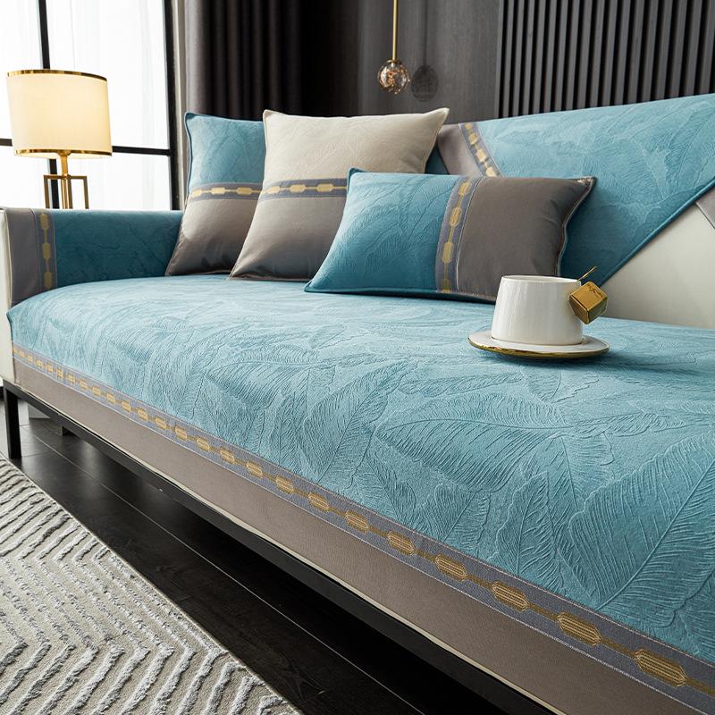 Sofa Cushion Four Seasons Universal Non-Slip Simple Modern Waffle Small Fresh Cushion Backrest Sofa Cover Cover Cloth