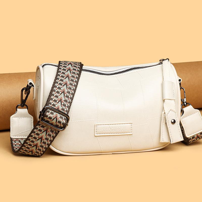 Trendy Designer Women's Handbag High Quality Soft Leather Female Messenger Bag Retro Minimalist Girl Shopping Bags Wallet