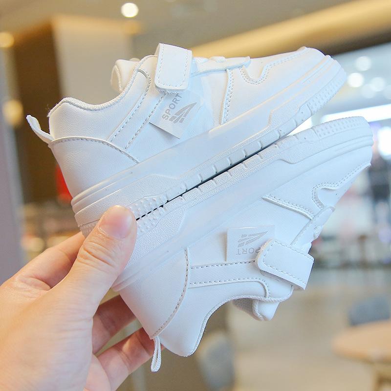 Children's white sneakers, new spring and autumn models, boys' non-slip breathable sneakers, girls' low-top school shoes, versatile baby shoes