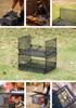 CAMPING MOON Bridge Table for IGT, Mesh Box, IGT Tray, Storage Box, Tortoise Shell Design, Half Door, CK-23BF