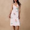 Women's Spaghetti Strap Backless Bow Loose Casual Beach Holiday Dress Sundress