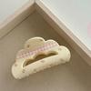 Lovely Korean Style Lattice Hair Crab Clip Triangle Square Acrylic Bow Hair Claw Hairgrip Flower Geometry Shark Clip Women