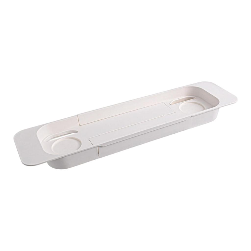 Bath Tray Organizer Plastic Drain Shelf Universal Bathtub Holder Shower Accessories for Bath Cover