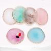 Round Resin Agate Stone Palette DIY Gel Polish Palette Mixing Color Drawing Pallet Nail Salon