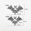 Gotischer Vampir Fledermaus Anhänger - Silbernes Halloween Schmuck Accessoire