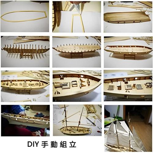 SVBIRKZI Building Model Ship Kit for Adults, 3D Puzzle Wooden Model Marine Decoration, Large Pirate Ship Model Building Kit, Gift for Sailing Enthusia