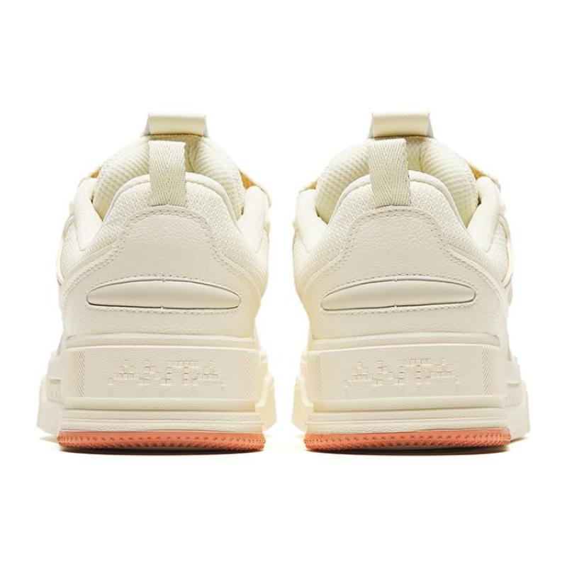 Anta Micro Sugar Puffy Shoes Anti-Slip Wear-Resistant Low-Top Skateboard Shoes Men's White Sneakers 912348001-3