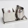 Stainless Steel Sugar Bowl and Milk Cup Set for Restaurant and Hotel Use