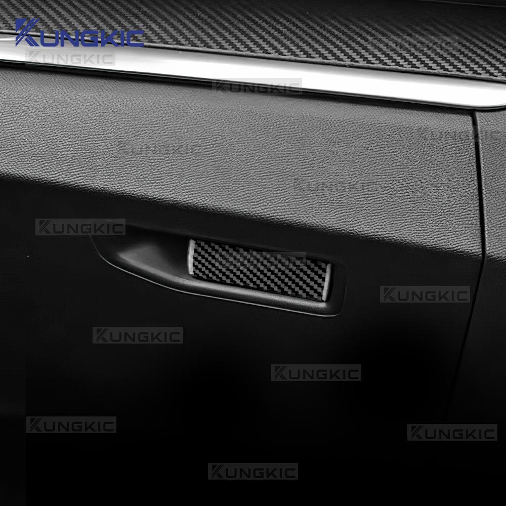 For Peugeot 3008/5008 ICEV PHEV 2017 2018 2019 2020 2021 2022 2023 2024 Real Soft Carbon Fiber Sticker Car Co-pilot Glove Box