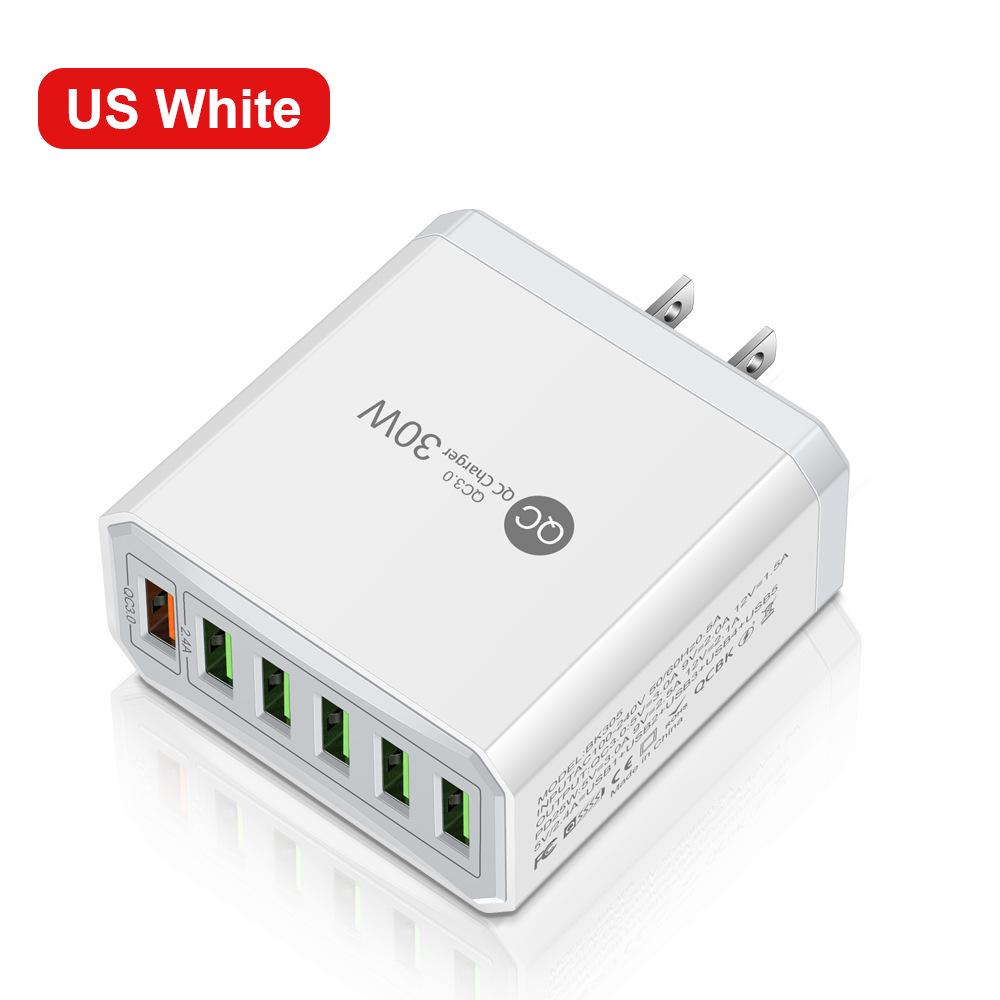 

6-Port 30W Multi-Standard Fast Charger with QC3.0