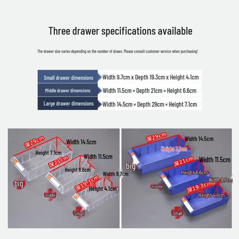 Parts & Screws Storage Cabinet with Iron Sheet Drawers