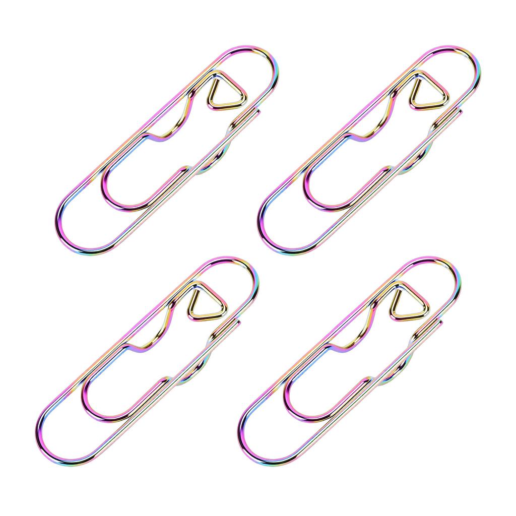 20PCS Stainless Steel Pen Clips Paperclip Pencil Holder for Journal Notebook Dazzling Color
