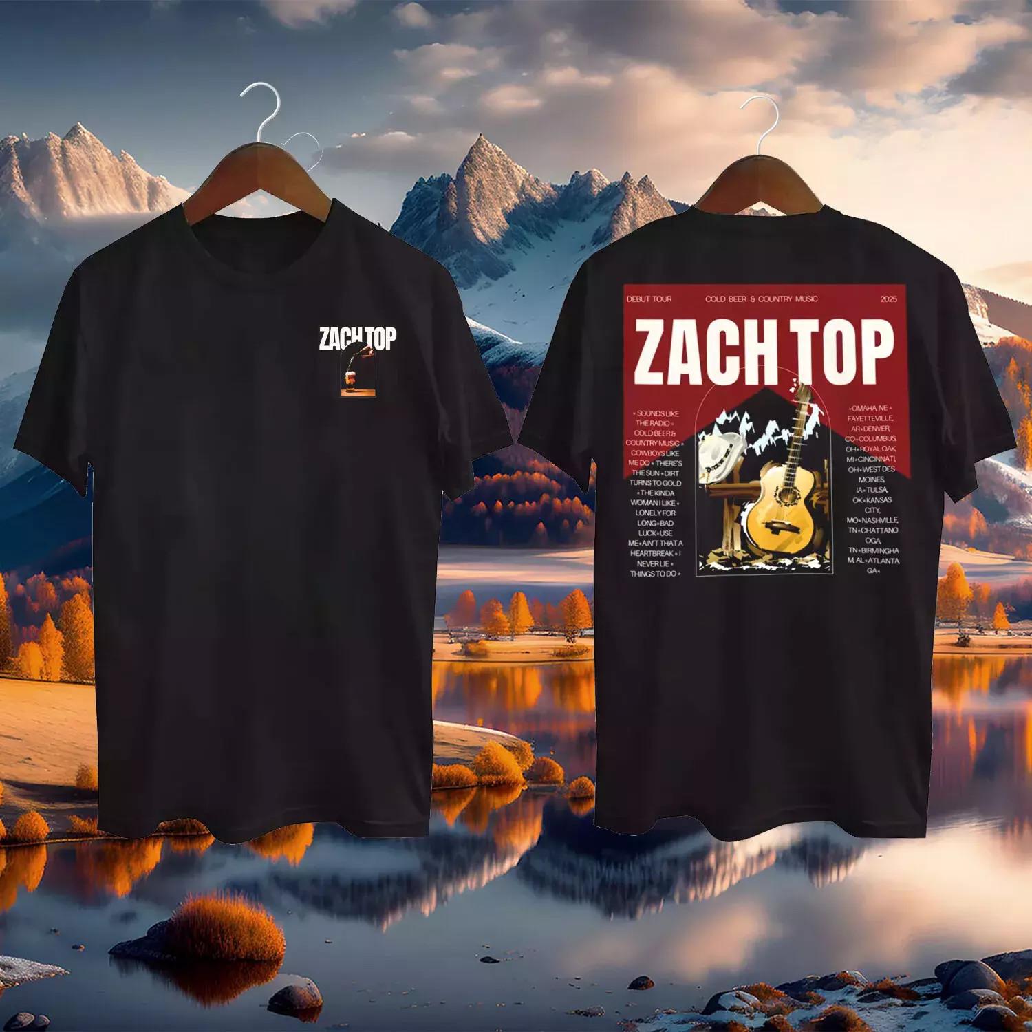 Zach Top Cold Beer Country Music Tour 2026 Shirt Comfy Cozy T-Shirt Gift S-5XL XL