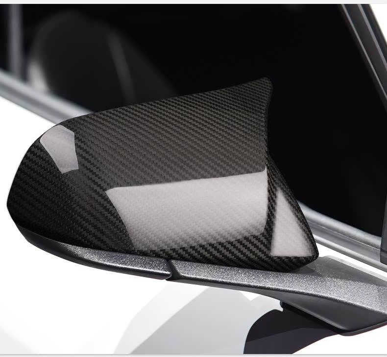 Ford Mustang Carbon Fiber Horn Rearview Mirror Cover Cap – Real Carbon Fiber Exterior Accessory
