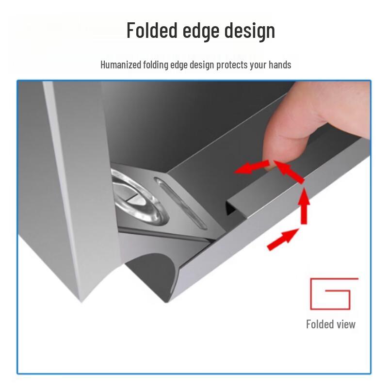 3-Tier 304 Stainless Steel Kitchen Storage Rack with Guardrail