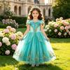 Blumenmädchen Tüll Puff Kurzarm Vintage Kleid Prinzessin Hochzeit Brautjungfer Partykleider Outfit Sommer Kleinkind Baby Mädchen Tutu Kleid Abendkleider