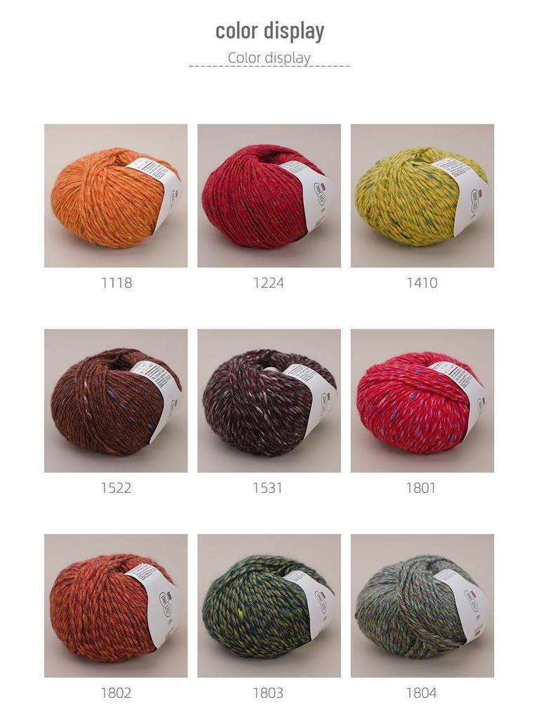 Handmade Interstellar Speckled Baby Camel Wool Yarn - Multi-Strand, Colorful, Medium Thickness