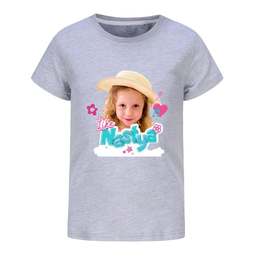 New Nastya Tshirt for Children Cartoon Printed T Shirts Baby Girls Short Sleeves Tops Kids 2026 Summer Clothing Boys Streetwear