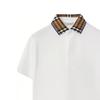 Burberry T Shirt Kids' Apparel Check Collar Cotton Polo Shirt White Kids' 80731601