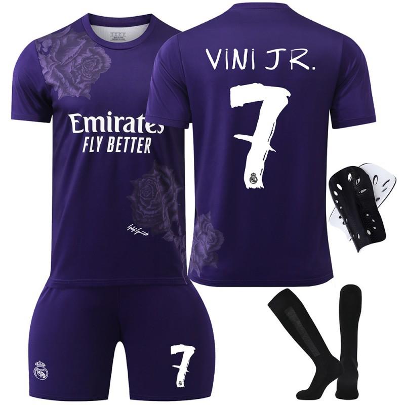 2425 Y3 Fußballtrikot mit Co-Branding Nr.. 7 C Rovinicius 5 Bellingham 10 Mbabpe Trikot Set