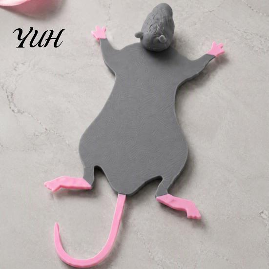 Cute Stationery for Readers 3D Printed Funny Squished Mouse Bookmark, Page Holder Unique Holders Book Lovers, Novelty Reading Accessory, Desk