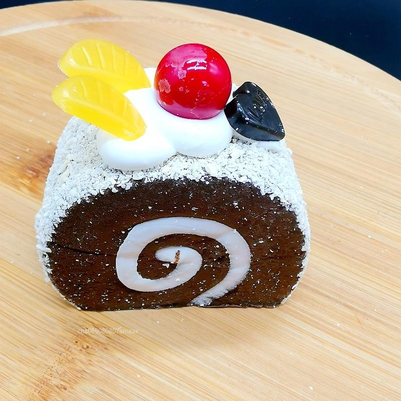 Simulation Cake Fake Fruit Bread Model Swiss Roll Shop Window Home Refrigerator Decor Food Photography Props Autumn Decoration