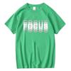 Summer Men's  Blend High Quality Casual Sports Loose Oversized Funny Focus Print Round Neck Short Sleeved T-shirt Tops