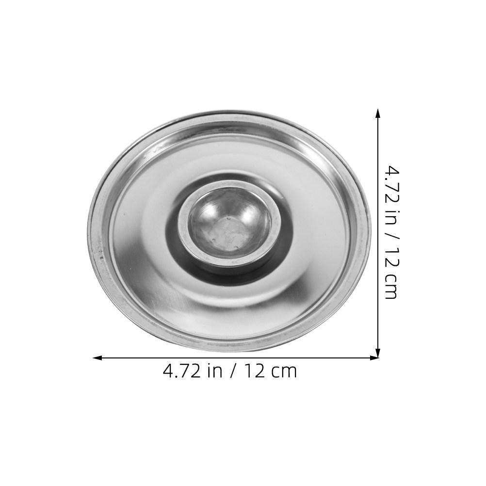 

12Cm Stainless Steel Bowl Lid Round Universal Cover For Milk Pot Spice Jars Seasoning Bowls Cooking Storage Replacement Soup Pan 12X12X1CM