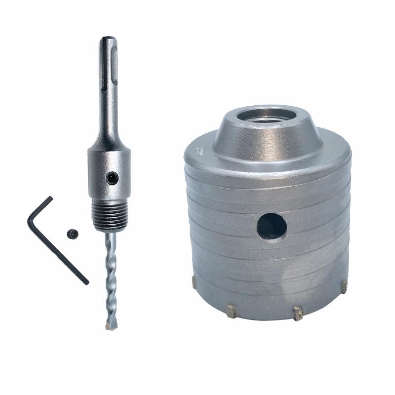 Set Ciocan Electric Deschizător Găuri în Perete cu Alezor Beton și Tijă Prelungită de Centrare