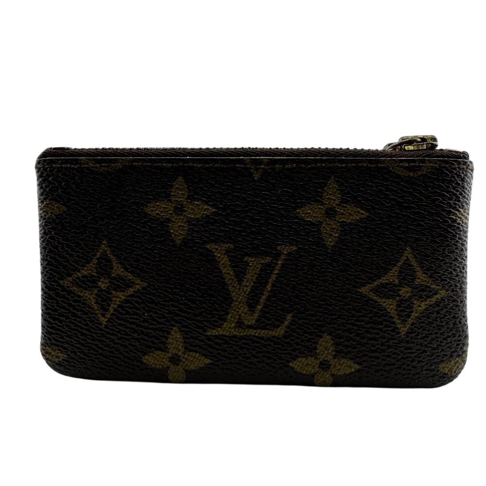 LOUIS VUITTON M62650 Key ring Monogram leather Pochette Cre Coin case Brown leather Women Used
