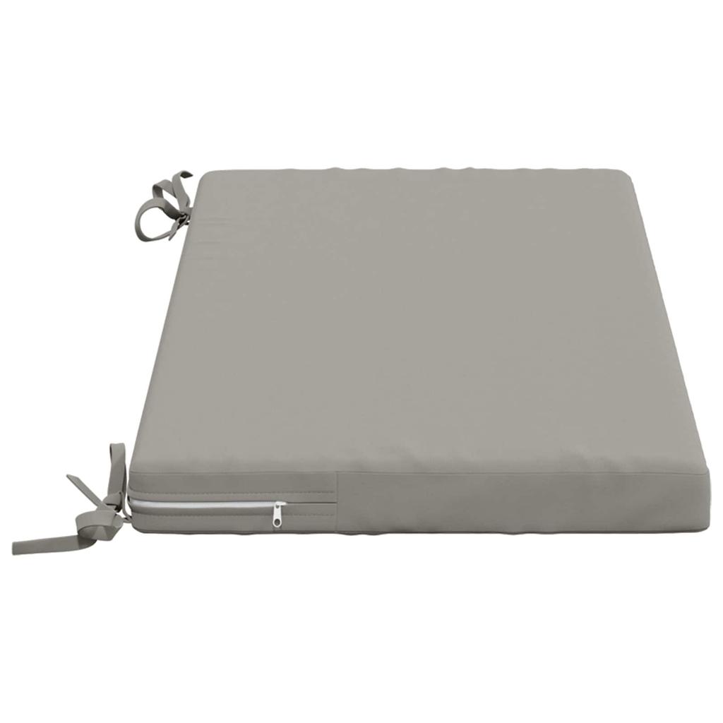 2 piece Bench Cushions SOEST 2 pcs. 100percent Polyester Grey