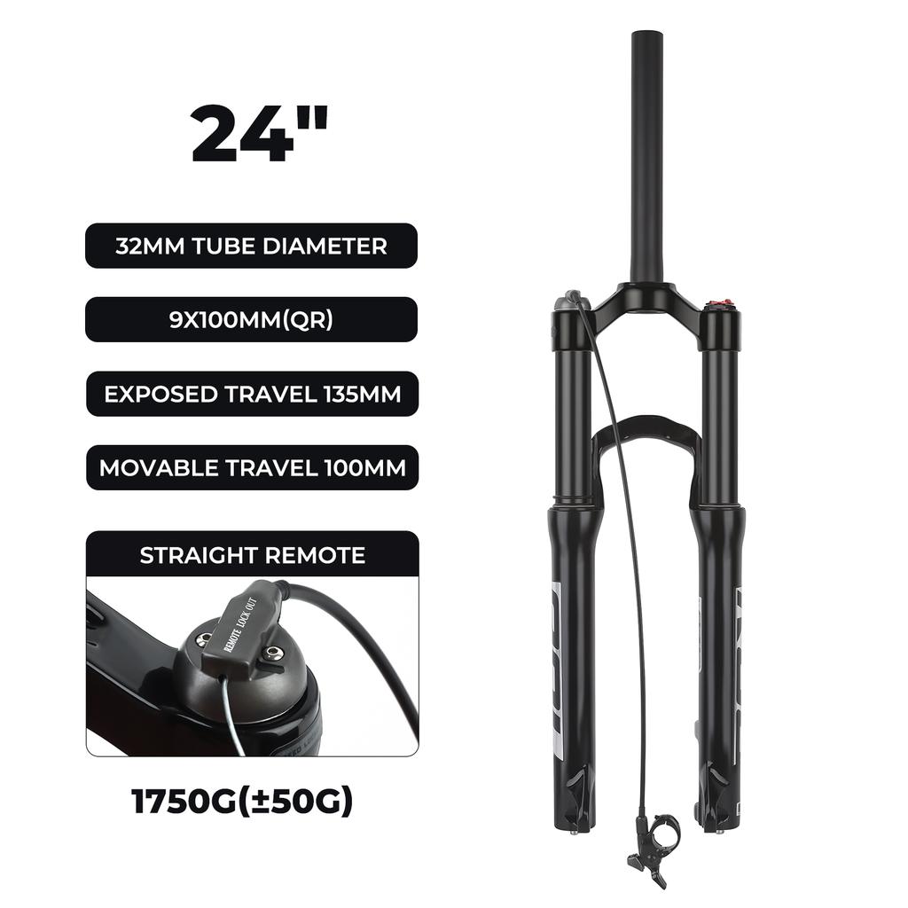 BOLANY Suspension Fork Mountain Bicycle 20/24 Inch Disc Brake Straight Tube Travel 100/135mm Bicycle Accessoires
