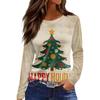 Women's Daily Casual Long-sleeved Printed O-neck Top