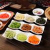 10PCS White Melamine Sauce Dish Multi-grid Seasoning Plate BBQ Hot Pot Dipping Bowl Restaurant Condiment Small Serving Platter