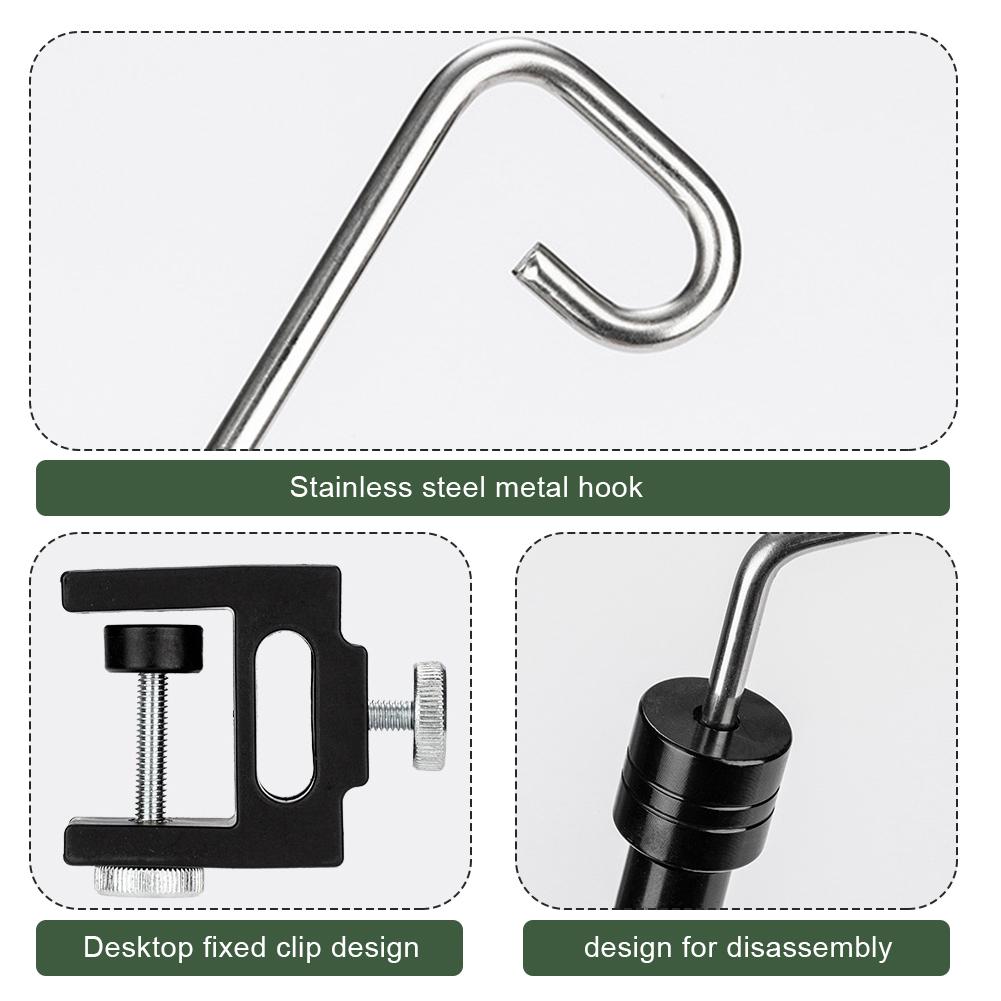 IGT Table Lantern Stand Aluminum Alloy Camping Light Holder Multifunctional IGT Table Lantern Hanger for Picnic Hiking Fishing