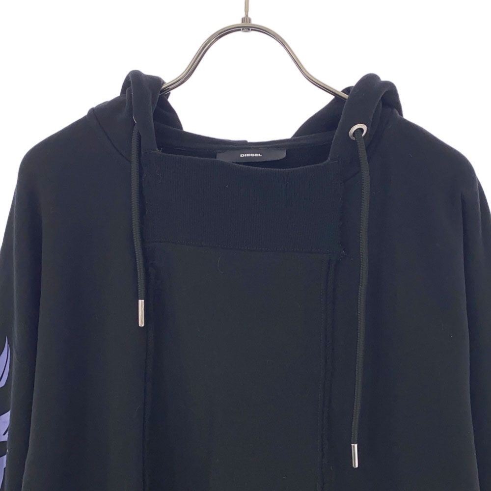 Diesel Print Long Sleeve Sweatshirts XS Black Switching Men's Used