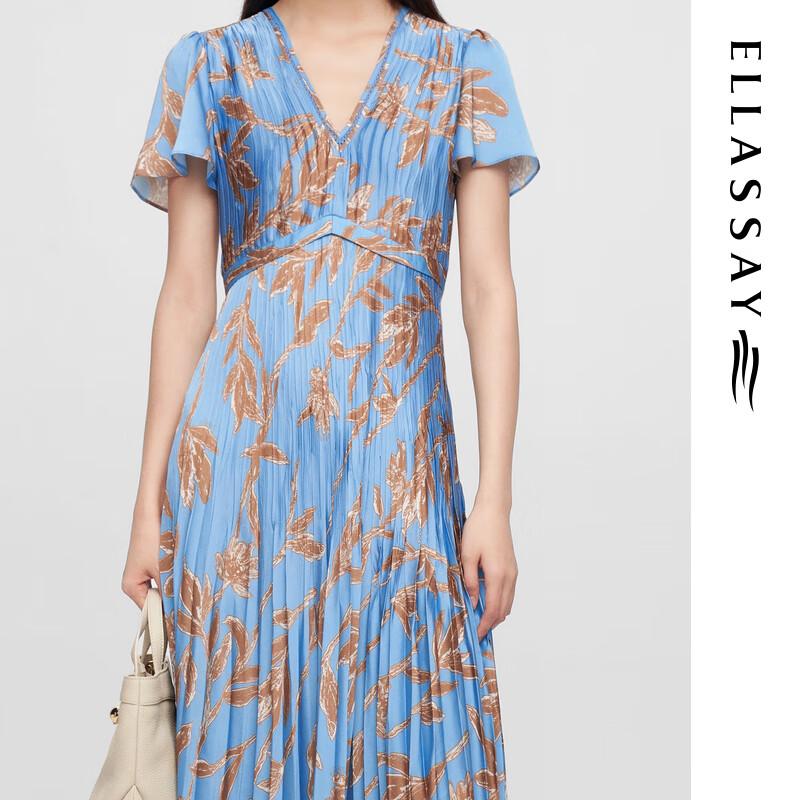 ELLASSAY French Romantic Elegant A-Line Mid-Length Dress EWE361Y16100