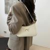 Solid Color Bowknot Shoulder Bag Elegant Compact Square Bag Suitable For Women Handbags Zipper Closure Fashion Underarm Bag