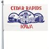 2D Flat, 2D Door Banner, One Single-sided 2D Door Flag, One Iowa City, Cedar Rapids Flag 1962-2021, Outdoor Flag Banner, Durable Yard and Indoor Decor