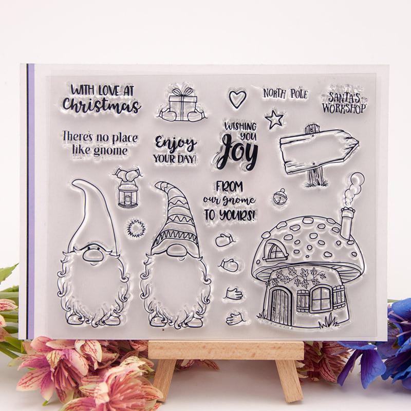 Houbový dům Průhledné Čiré Silikonové Razítko pro DIY Scrapbooking/fotoalbum Průhledné Razítko