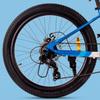 Rower Młodzieżowy Górski Mtb 24 Cale Dla Chłopca Dziewczynki Na Komunię Shimano 7 Biegów Z Amortyzatorem Szerokie Opony Calix Biały Niebieski