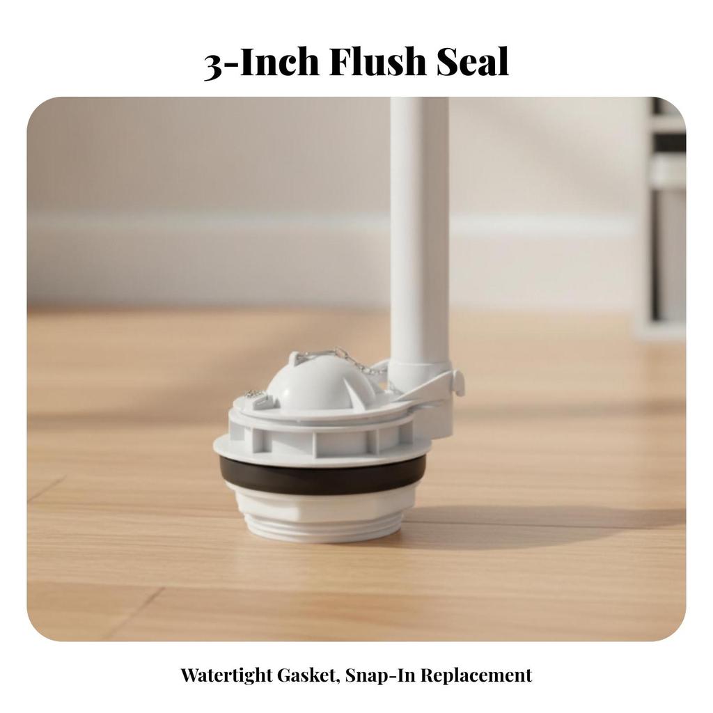 Toilet Flush Valve Compact Split Rugged for Homeowners