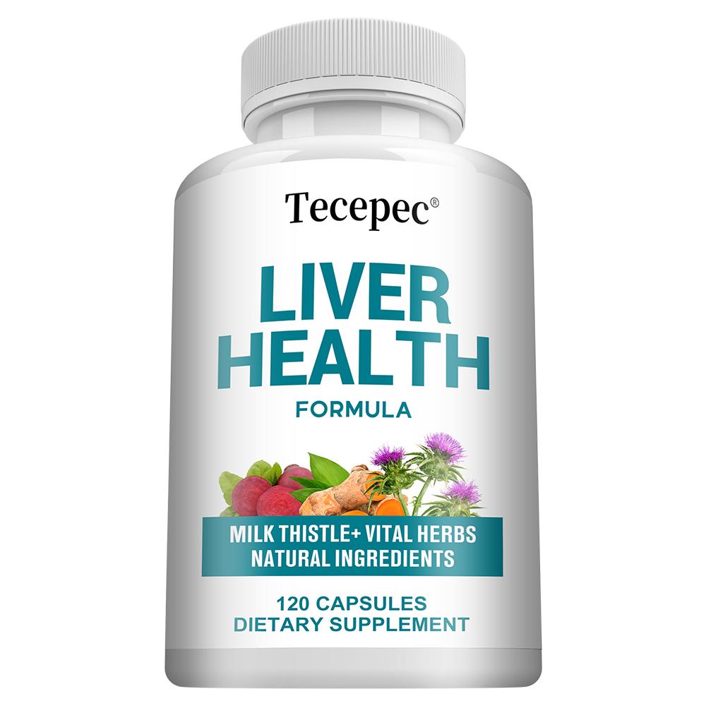 Liver Health Formula Capsules, Premium Milk Thistle and Vital Herbs Blend with Beetroot & Turmeric, Natural Antioxidant 120PCS