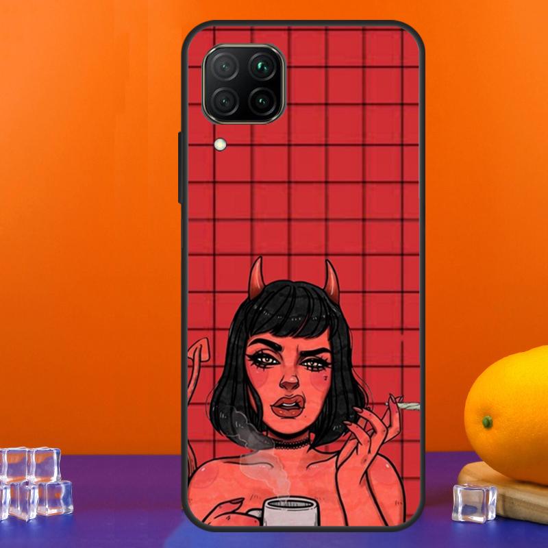 Lovely Bad Devil Girl For Huawei Nova 9 10 SE 5T 12i 12s 11i Y91 Y90 Y60 Y70 Y72 Y61 P60 Pro P20 P40 P30 Lite Case