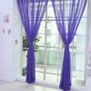 1 pc Colorful Sheer Tulle Curtains Polyester Solid Color Rod Pocket Curtain For Bedroom Kitchen Living Room Kid Room Classroom